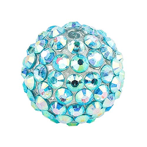 Ideen mit Herz Kristall-Perlen zum Auffädeln | Disco-Kugel Perlen | Schmuck-Perlen | 10 Stück | verschiedene Größen zur Auswahl (mint irisierend, 10 mm) von Ideen mit Herz