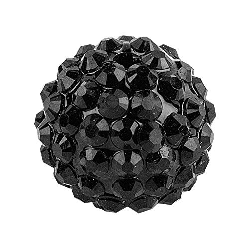 Ideen mit Herz Kristall-Perlen zum Auffädeln | Disco-Kugel Perlen | Schmuck-Perlen | 10 Stück | verschiedene Größen zur Auswahl (schwarz, 10 mm) von Ideen mit Herz