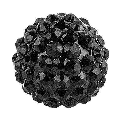 Ideen mit Herz Kristall-Perlen zum Auffädeln | Disco-Kugel Perlen | Schmuck-Perlen | 10 Stück | verschiedene Größen zur Auswahl (schwarz, 18 mm) von Ideen mit Herz
