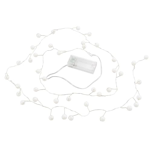 Ideen mit Herz LED-Drahtlichterkette | mit weißen Perlen | 40 LEDs | warmweiß | 180 cm lang | batteriebetrieben | inkl. Timer-Funktion von Ideen mit Herz