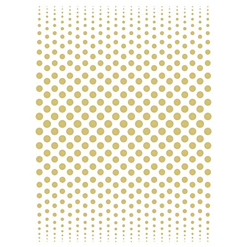Ideen mit Herz Metallic Bügeltransfer | glänzend | 25 x 34 cm | Textilien wie T-Shirts & Taschen mit Bügelmotiven verzieren | Bilder schnell & einfach aufbügeln | DIY Textildesign (Punkte | gold) von Ideen mit Herz