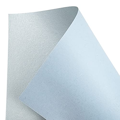 Ideen mit Herz Naturpapier | metallic | DIN A4 | handgemacht | ideal zum Prägen geeignet | 24 Bogen (Pastellblau) von Ideen mit Herz