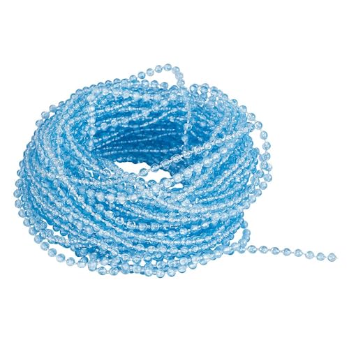 Ideen mit Herz Perlen-Band | Perlengirlande | Perlen: Ø 3mm | 10 m lang (hellblau | transparent) von Ideen mit Herz