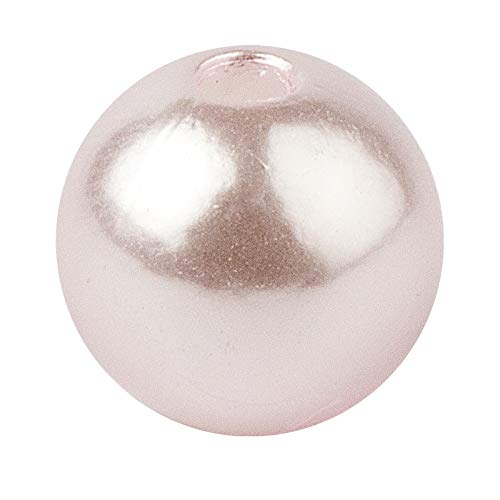 Ideen mit Herz Perlen zum Auffädeln, Perlmutt-Perlen mit Loch (rosa, 6 mm - 150 Stück) von Ideen mit Herz
