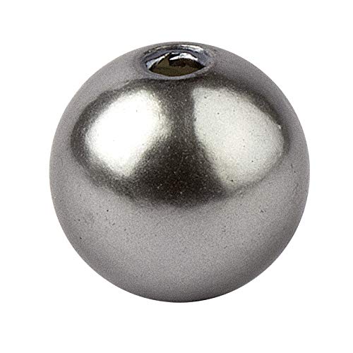 Ideen mit Herz Perlen zum Auffädeln, Perlmutt-Perlen mit Loch (silbergrau, 6 mm - 150 Stück) von Ideen mit Herz