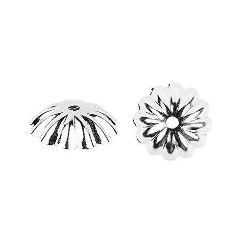 Ideen mit Herz Perlenkappen, silberfarben (Design 4, 10mm, 20 Stück) von Ideen mit Herz