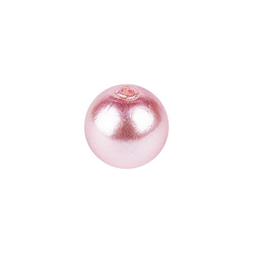 Ideen mit Herz Perlmutt-Perlen mit Loch, zum Auffädeln | Deko-Perlen | 120g (rosa, Ø10mm - 190 Stück) von Ideen mit Herz