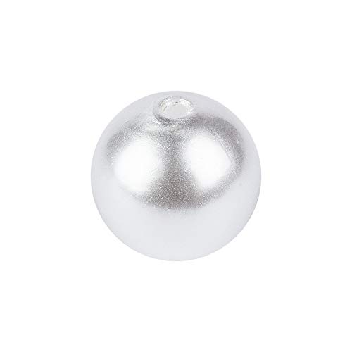 Ideen mit Herz Perlmutt-Perlen mit Loch, zum Auffädeln | Deko-Perlen | 120g (weiß, Ø16mm - 40 Stück) von Ideen mit Herz