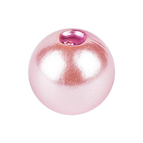 Ideen mit Herz Perlmutt-Perlen mit Loch, zum Auffädeln | Deko-Perlen | Ø 8mm | 120g (rosa) von Ideen mit Herz