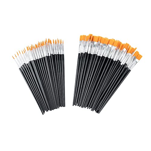 Ideen mit Herz Pinsel-Set | Nylon-Künstlerpinsel | Großpackung | Rundpinsel & Flachpinsel | 100 Stück Ideen mit Herz Pinsel-Set | Nylon-Künstlerpinsel | Großpackung | Rundpinsel & Flachpinsel | 100 Stück von Ideen mit Herz
