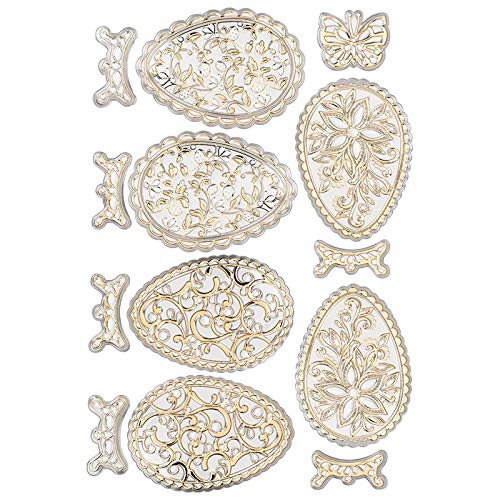 Ideen mit Herz Relief-Sticker, Ostereier 2, DIN A4, metallic-hellgold, selbstklebend Ideen mit Herz Relief-Sticker, Ostereier 2, DIN A4, metallic-hellgold, selbstklebend von Ideen mit Herz