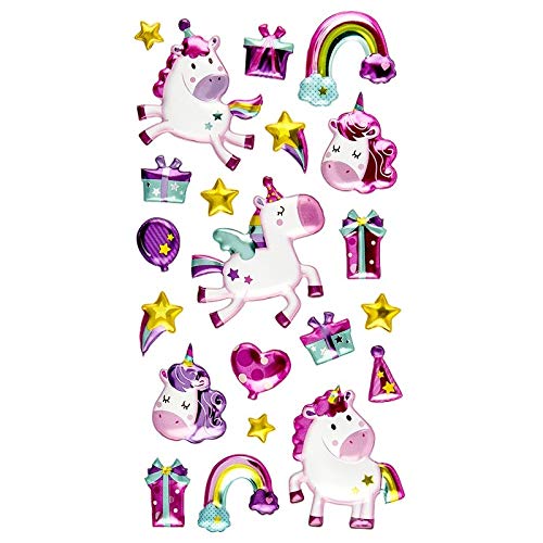 Ideen mit Herz Relief-Sticker in Metallic-Optik, Einhörner 1, 17,5cm x 9,5cm, 21 Sticker Ideen mit Herz Relief-Sticker in Metallic-Optik, Einhörner 1, 17,5cm x 9,5cm, 21 Sticker von Ideen mit Herz