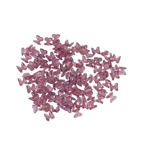 Ideen mit Herz Schmuckstein-Schmetterling | Strasssteine | Basteln | Geschenke und Karten verzieren | DIY | 100 Stück | 0,9 cm x 1 cm x 0,2 cm (Transparent Beere) von Ideen mit Herz