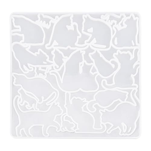 Ideen mit Herz Silikonform | Katzen 2 | Für 19 Figuren in verschiedenen Größen und Designs | für Epoxidharz, UV-Resin-Lack oder Gips | Formen gießen | lebensmittelecht von Ideen mit Herz