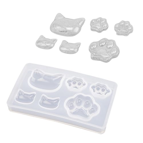 Ideen mit Herz Silikonform | Katzenköpfe & Pfoten | für 3 Köpfe und 3 Pfoten in verschiedenen Größen | für Epoxidharz, UV-Resin-Lack oder Gips | Formen gießen | lebensmittelecht Ideen mit Herz Silikonform | Katzenköpfe & Pfoten | für 3 Köpfe und 3 Pfoten in verschiedenen Größen | für Epoxidharz, UV-Resin-Lack oder Gips | Formen gießen | lebensmittelecht von Ideen mit Herz
