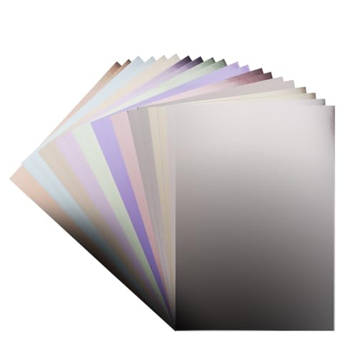 Ideen mit Herz Spiegelkarton | selbstklebend | Metallpapier | Klebe-Folie | Bastelpapier metallic | 20 Bogen | Din A4 | 200 g/m² (Pastelltöne) von Ideen mit Herz