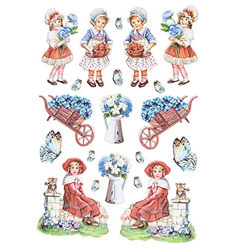 Ideen mit Herz Stickerbogen 3-D Relief-Sticker | Aufkleber | Hochwertig geprägt mit 3-D-Effekt | Din A4 Bogen mit verschiedenen Motiven (Nostalgie Kindermotive 1) von Ideen mit Herz