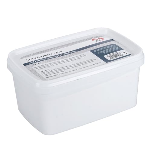 Ideen mit Herz Strukturpaste für reliefartige 3-D Strukturen auf verschiedenen Untergründen | weiß | 400 g (fein, 2 kg) von Ideen mit Herz
