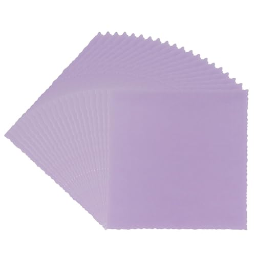 Ideen mit Herz Transparentpapier Aufleger | mit Büttenrand | 14 cm x 14 cm | 130 g/m² | 20 Blatt (violett) von Ideen mit Herz