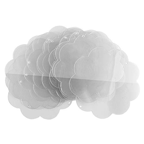 Ideen mit Herz Windradfolien-Scheiben | Transparent-Folie | Mobile-Folie | transparent | ausgestanzte Motive mit Loch für Aufhängung | 0,5 mm | 20 Stück (Blume | 15cm x 15cm) von Ideen mit Herz