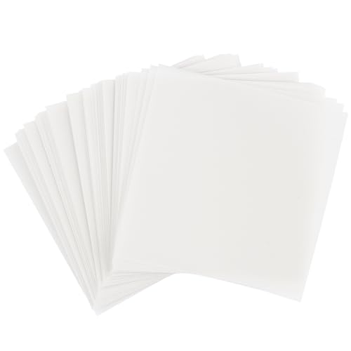Transparentpapier | 100 Blatt | quadratisch | Premium-Qualität | 110 g/qm | ideales Faltpapier zum Sterne basteln | transparentes Bastelpapier (weiß, 20 x 20 cm) von Ideen mit Herz