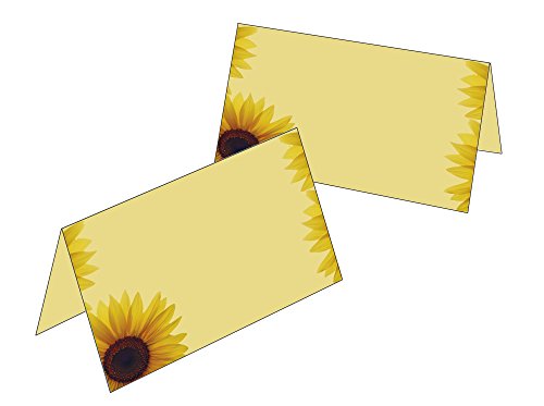 10 Tischkarten/Geschenkanhänger Sonnenblumen 2513-10 von Ideenstadl