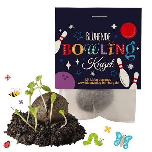 Ideenverlag HAMBURG 10x Bowling Samenbomben Kindergeburtstag/Bowling Mitgebsel Bowlinggeburtstag Geschenke Samenbomben Saatbomben Kinder Geburtstag von Ideenverlag HAMBURG