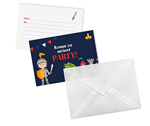 12x "Drachen / Ritter" Einladungskarten + Umschläge - Set / Ritter Party Einladungskarten Ritter Kindergeburtstag Partytüten Kindergeburtstag Ritter Partytüten Kindergeburtstag Einladungen Ritter 12x "Drachen / Ritter" Einladungskarten + Umschläge - Set / Ritter Party Einladungskarten Ritter Kindergeburtstag Partytüten Kindergeburtstag Ritter Partytüten Kindergeburtstag Einladungen Ritter von Ideenverlag HAMBURG