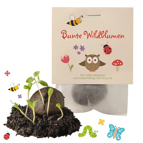 10x "Blumenwiesen" Samenbomben Kindergeburtstag / Waldtiere Mitgebsel Waldtieregeburtstag / Geschenke Kindergeburtstag Mitgebsel Kindergeburtstag Waldtiere / Samenbomben Mitgebsel / Saatbomben Kinder von Ideenverlag HAMBURG