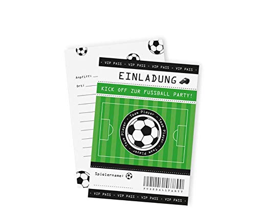 12x "Fußball" Einladungskarten zum Kindergeburtstag / Fußball Party Einladungskarten Fußball Kindergeburtstag Einladung Kindergeburtstag Fußball Einladung Kindergeburtstag Junge Einladungen Fußball 12x "Fußball" Einladungskarten zum Kindergeburtstag / Fußball Party Einladungskarten Fußball Kindergeburtstag Einladung Kindergeburtstag Fußball Einladung Kindergeburtstag Junge Einladungen Fußball von Ideenverlag HAMBURG
