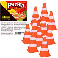 10 Idena Spielzeug-Pylone orange, weiß 15,5 cm von Idena