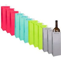 Idena Geschenktüten für Flaschen farbsortiert 12,5 x 35,0 cm, 12 St. von Idena