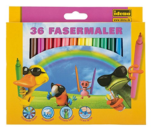 36 Fasermaler/Filstifte / 36 Farben 36 Fasermaler/Filstifte / 36 Farben von Idena