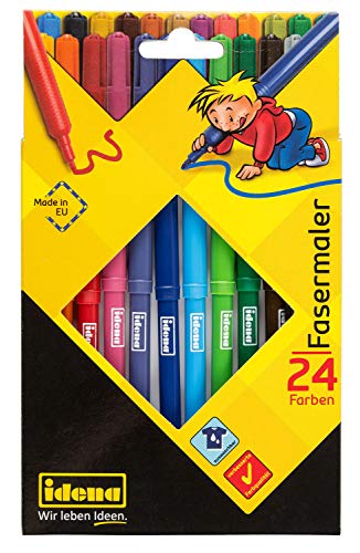 Idena 10038 - Fasermaler, 24 Stück im Kartonetui, mit 2 mm Spitze, farbintensiv, auswaschbar, zum Malen und Zeichnen im Kindergarten, der Schule und in der Freizeit Idena 10038 - Fasermaler, 24 Stück im Kartonetui, mit 2 mm Spitze, farbintensiv, auswaschbar, zum Malen und Zeichnen im Kindergarten, der Schule und in der Freizeit von Idena