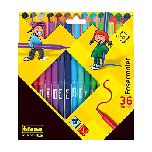 Idena 10039 - Fasermaler, 36 Stück im Kartonetui, mit 2 mm Spitze, farbintensiv, auswaschbar, zum Malen und Zeichnen im Kindergarten, der Schule und in der Freizeit Idena 10039 - Fasermaler, 36 Stück im Kartonetui, mit 2 mm Spitze, farbintensiv, auswaschbar, zum Malen und Zeichnen im Kindergarten, der Schule und in der Freizeit von Idena