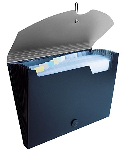 Idena 10078 - Fächermappe DIN A4, PP, 12 Fächer, grau/schwarz, 1 Stück Idena 10078 - Fächermappe DIN A4, PP, 12 Fächer, grau/schwarz, 1 Stück von Idena