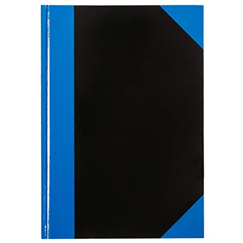 Idena 10094 - Kladde DIN A6, 96 Blatt, 70 g/m², liniert, fester Einband, blau/schwarz, 1 Stück von Idena