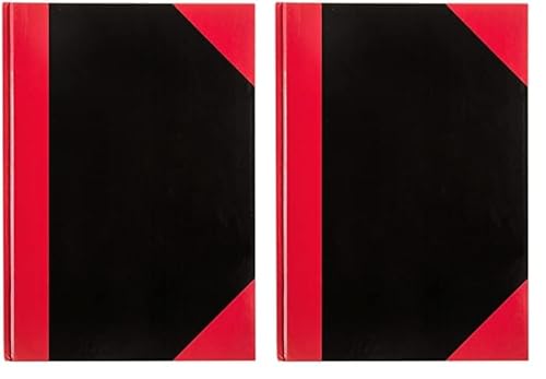 Idena 10147 - Kladde DIN A5, 96 Blatt, 70 g/m², kariert, fester Einband, rot/schwarz, 1 Stück (Packung mit 2) von Idena