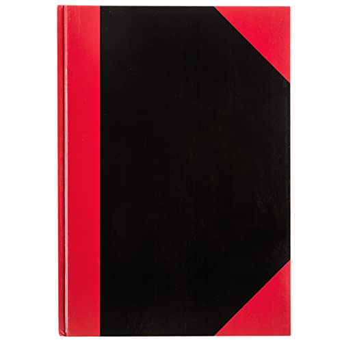 Idena 10148 - Kladde DIN A6, 96 Blatt, 70 g/m², kariert, fester Einband, rot/schwarz, 1 Stück von Idena