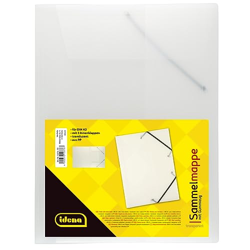 Idena 10376 - Sammelmappe mit Gummizug für DIN A3, aus Polypropylen, transparent, 1 Stück Idena 10376 - Sammelmappe mit Gummizug für DIN A3, aus Polypropylen, transparent, 1 Stück von Idena