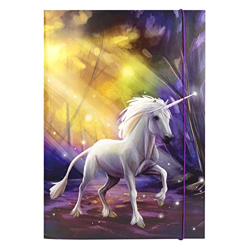 Idena 10841 - Sammelmappe A3 mit Einhorn Motiv, aus robuster Pappe, mit Innenklappen und Gummizugverschluss Idena 10841 - Sammelmappe A3 mit Einhorn Motiv, aus robuster Pappe, mit Innenklappen und Gummizugverschluss von Idena