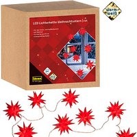 Idena 10er Weihnachtssterne LED Lichterkette rot Idena 10er Weihnachtssterne LED Lichterkette rot von Idena