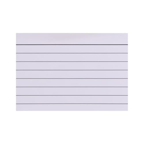 Idena 11186 - Karteikarten DIN A7, 100 Stück liniert, Lernkarten aus 180 g/m² FSC-Mix Papier in Weiß, für Schule und Büro Idena 11186 - Karteikarten DIN A7, 100 Stück liniert, Lernkarten aus 180 g/m² FSC-Mix Papier in Weiß, für Schule und Büro von Idena
