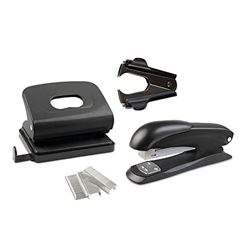 Idena 12086 - Office Set 4-teilig, Locher, Heftgerät, Heftklammer-Entferner und Heftklammern 24/6 Idena 12086 - Office Set 4-teilig, Locher, Heftgerät, Heftklammer-Entferner und Heftklammern 24/6 von Idena