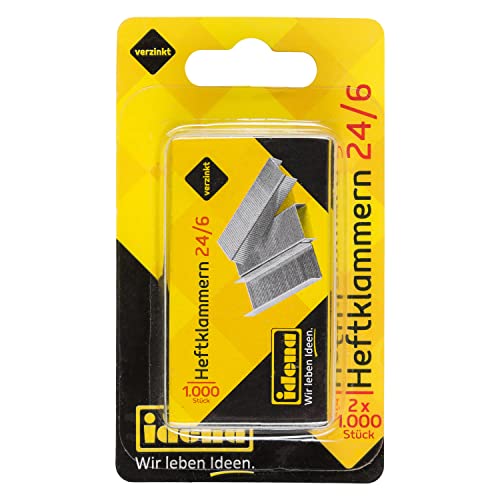 Idena 12091 - Heftklammern, Größe 24/6, 2 x 1.000 Stück, verzinkt Idena 12091 - Heftklammern, Größe 24/6, 2 x 1.000 Stück, verzinkt von Idena