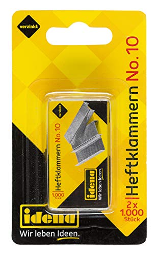 Idena 12094 - Heftklammern, No. 10, 2 x 1.000 Stück, verzinkt Idena 12094 - Heftklammern, No. 10, 2 x 1.000 Stück, verzinkt von Idena