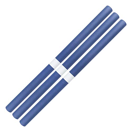 Idena 20096 - Buchschutzpapier in Blau, 3 Rollen reißfestes Einschlagpapier zu je 2 m x 50 cm für Bücher und Hefte, farbbeständig, recyclefähig, biologisch abbaubar von Idena