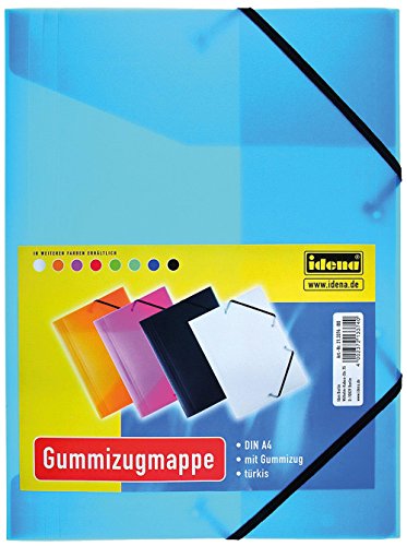 Idena 213374 - Sammelmappe mit Gummizug für DIN A4, aus Polypropylen, transluzent türkis, 1 Stück Idena 213374 - Sammelmappe mit Gummizug für DIN A4, aus Polypropylen, transluzent türkis, 1 Stück von Idena