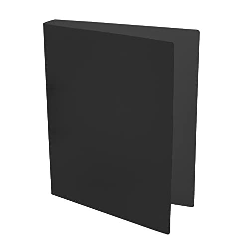 Idena 224334 - Ringbuch DIN A4, aus PP, 2 Ringe, 35 mm Rückenbreite, transluzent schwarz, 1 Stück von Idena