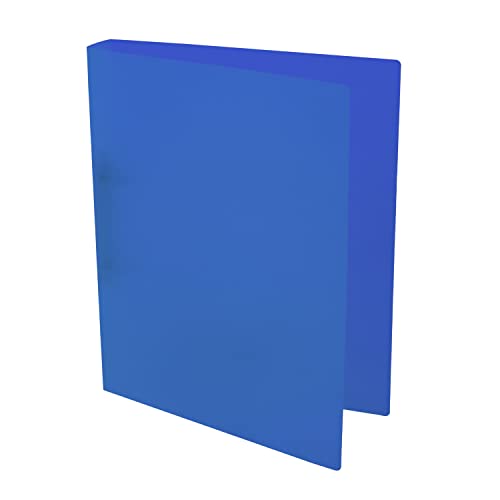 Idena 224338 - Ringbuch DIN A4, aus PP, 2 Ringe, 35 mm Rückenbreite, transluzent blau, 1 Stück von Idena